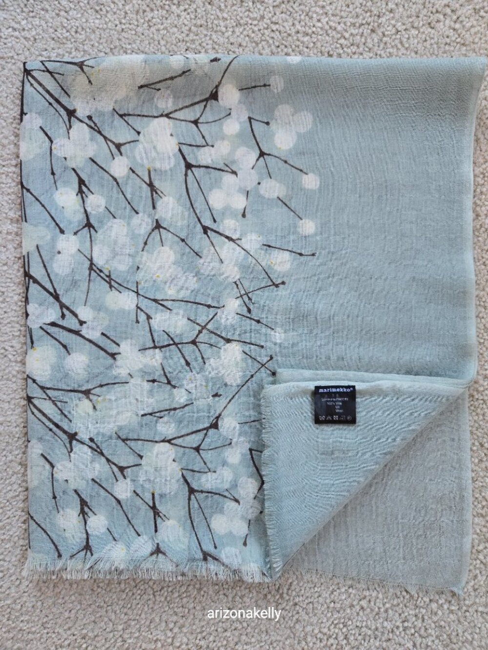 NWOT Marimekko Scarf Wool Lumimarja Wool Classic/Vintage Finland Design - Picture 13 of 13